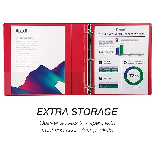 Samsill 1.5 Inch 3 Ring Binder, Made in USA, Economy Round Ring, 325 Sheet - Image 4