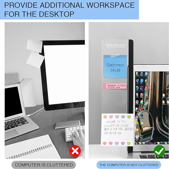 Office Desk Accessories 2pcs Multifunction Computer Monitor Memo Board - Image 5