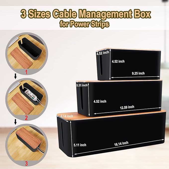YUANYE Cable Management Box Cable Management Kit - Image 2