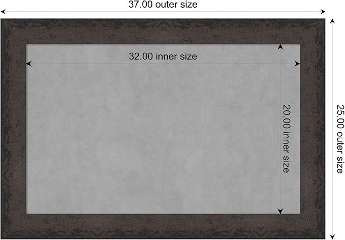 Amanti Art Black Framed Magnetic Board 25x37 Large Vision Board - Image 4