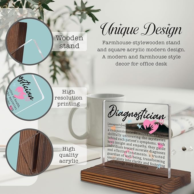Diagnostician Gifts, Appreciation Desk Decor - Image 3