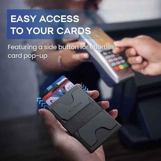 RUNBOX Slim Card Holder Wallet for Men, Minimalist RFID Blocking Wallet - Image 4