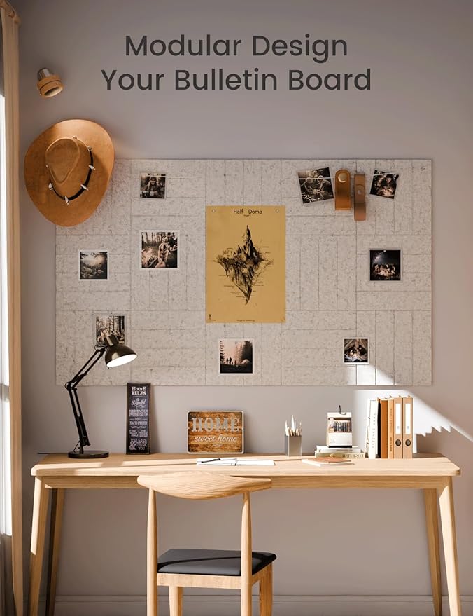 Fluxynara Large Felt Bulletin Board 48" x 36" Cork Board Alternative-12 Pack - Image 5