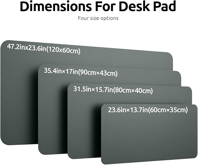 YSAGi Leather Desk Pad Protector, Office Desk Mat, Large Mouse Pad, Non-Slip PU - Image 8