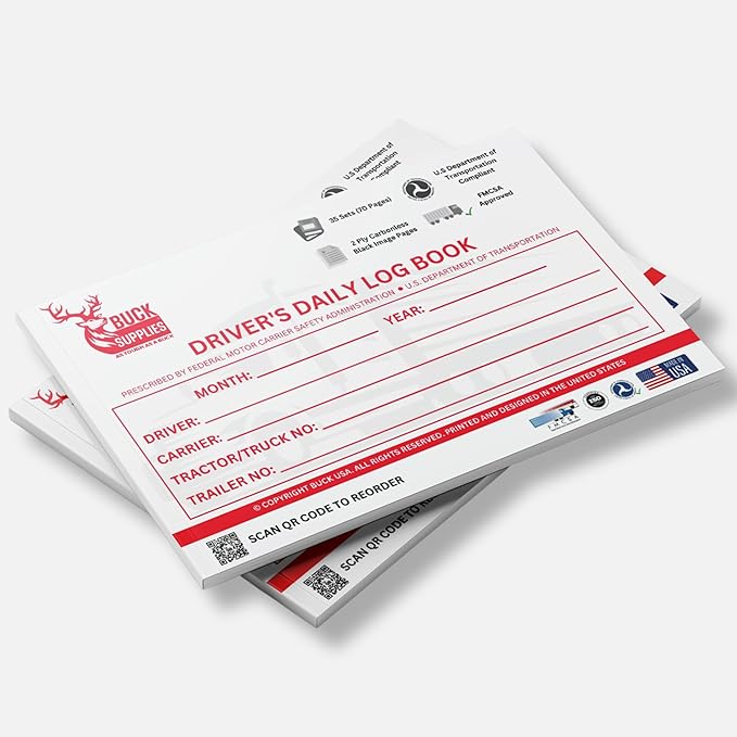 25 Pack Driver Daily Log Books for Truck Drivers - Image 3