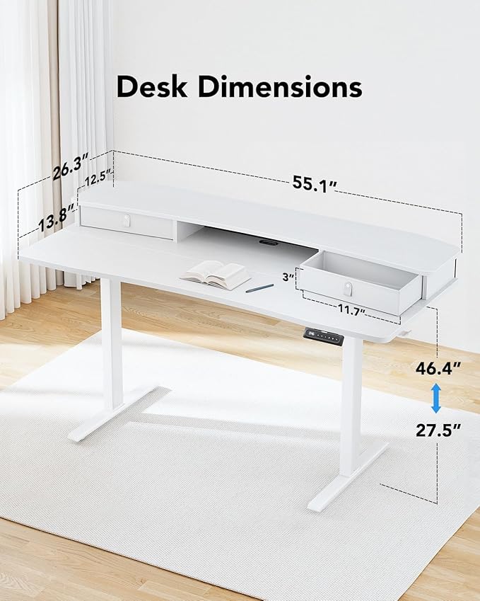 HUANUO 55″ x 26″ Electric Standing Desk - Image 3