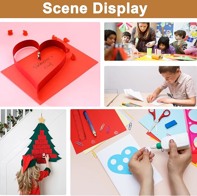 Silunkia 28 Sheets Christmas Red Cardstock 8.5 x 11 Craft Paper, 250gsm/92lb - Image 7