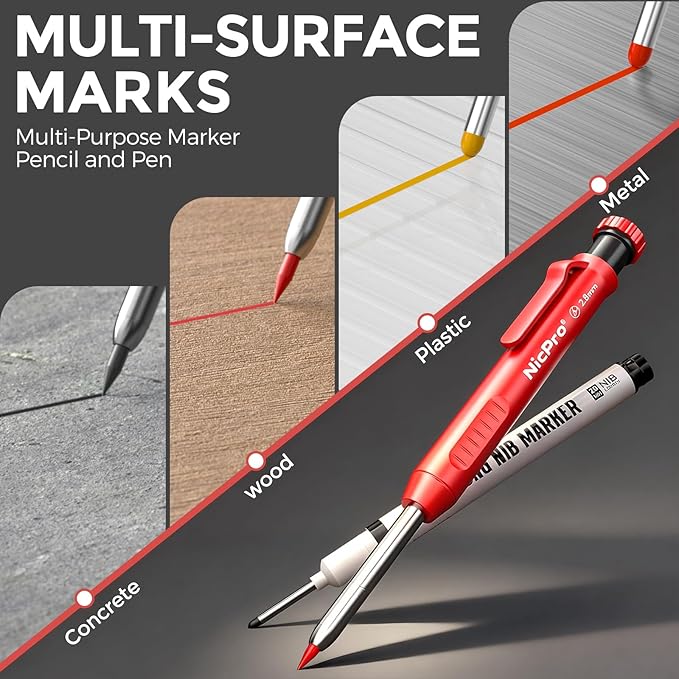 Nicpro 2 Pack CP1000 Carpenter Pencil - Image 4