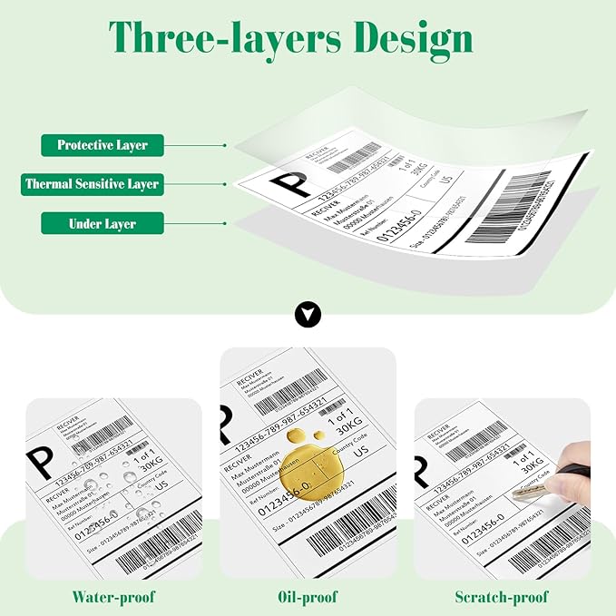 METRONIC Thermal Labels 4x6 200 Labels Fanfold Direct Shipping Label - Image 3