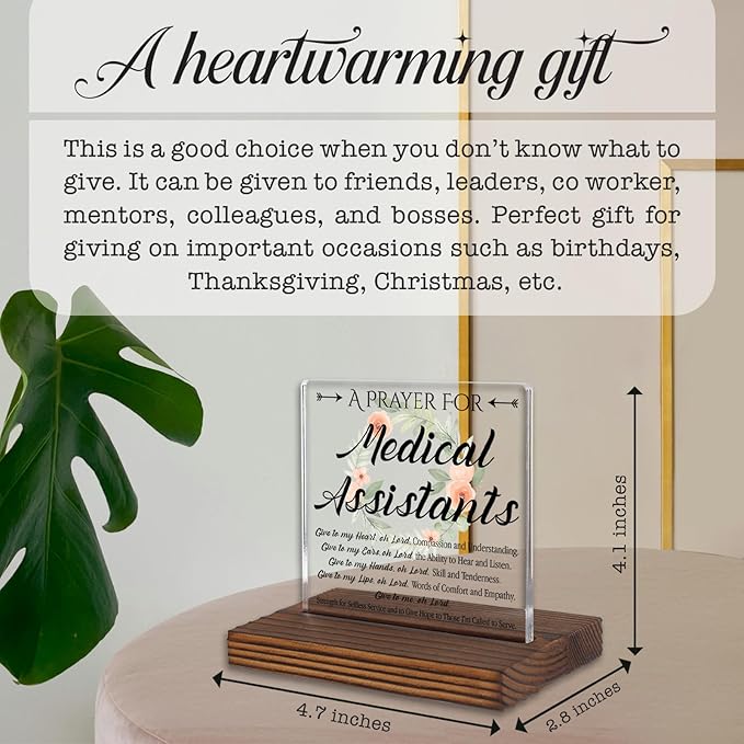 Medical Assistant Prayer Desk Sign, Inspirational Christian Gift - Image 4