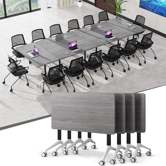 JEHUJD Conference Table, 55.1''Folding Conference Room Table by Unknown