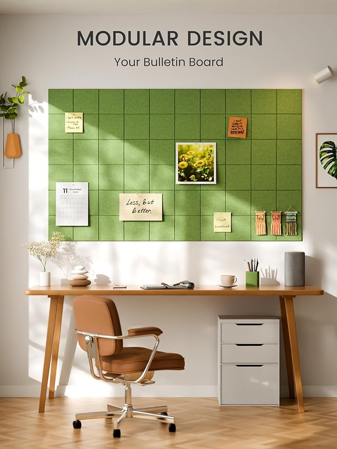 Bumusty Large Cork Board Alternative-36 x24 Felt Bulletin Board Tiles, - Image 6