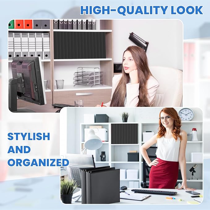 Henoyso 12 Pcs 3 Ring 1 Inch Binders Fits 8.5 x 11 Inch Letter Size Paper - Image 6