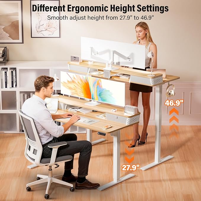 Kingant 55 x 24 Inch Electric Standing Desk - Image 4
