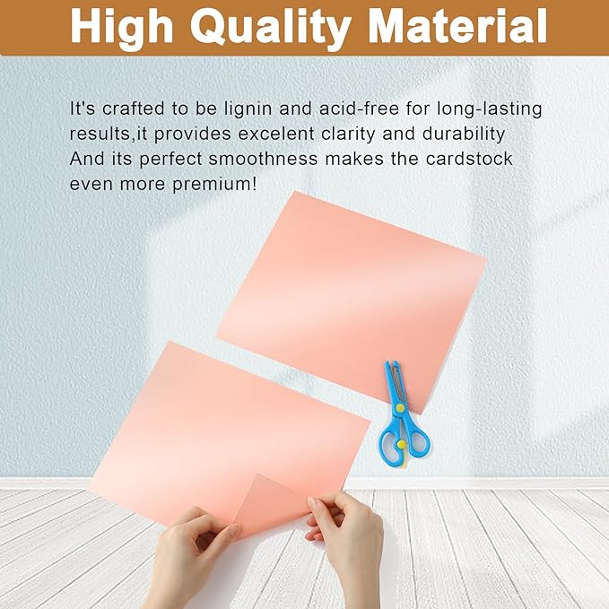 Silunkia 28 Sheets Pink Shimmer Cardstock 8.5 x 11 Craft Paper, 92lb Premium - Image 4