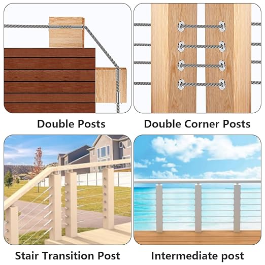 120 Pack Cable Railing Protector Sleeves, T316 Stainless Steel Protective - Image 8