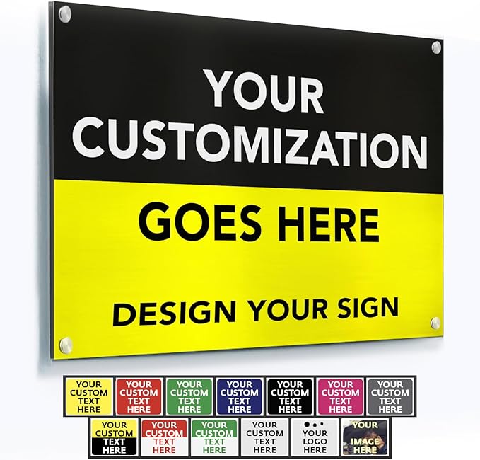 SPEEDYOOKS Custom Outdoor Metal Sign, Personalized Aluminum, Customized Safety by SpeedyOrders
