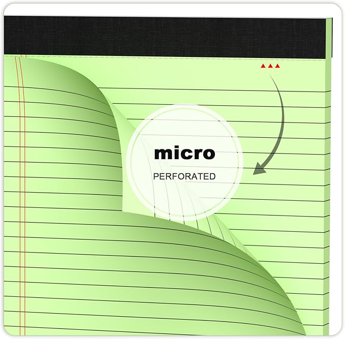 AILZFEI Colored Legal Pads 8.5 x 11 Note Pads 8.5 x 11 inch, Wide Ruled Clear - Image 5