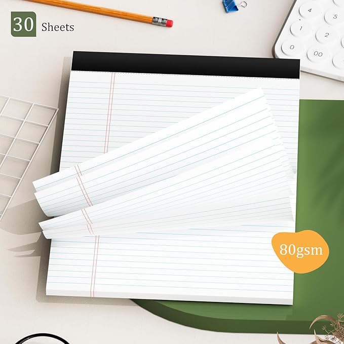 AILZFEI 720 Sheets Legal Pads 8.5 x 11 College Ruled White Paper Note Pads 24 - Image 4