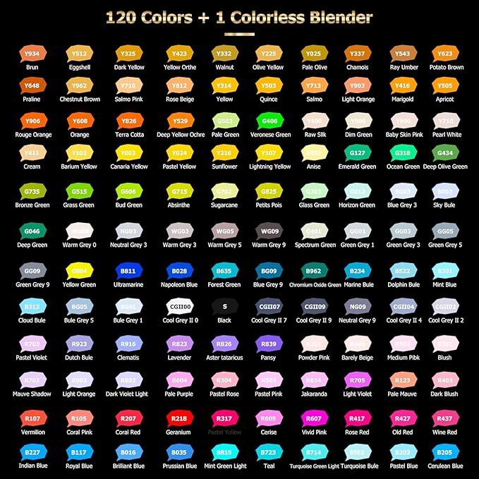 Caliart Alcohol Markers Brush Tip - Image 4
