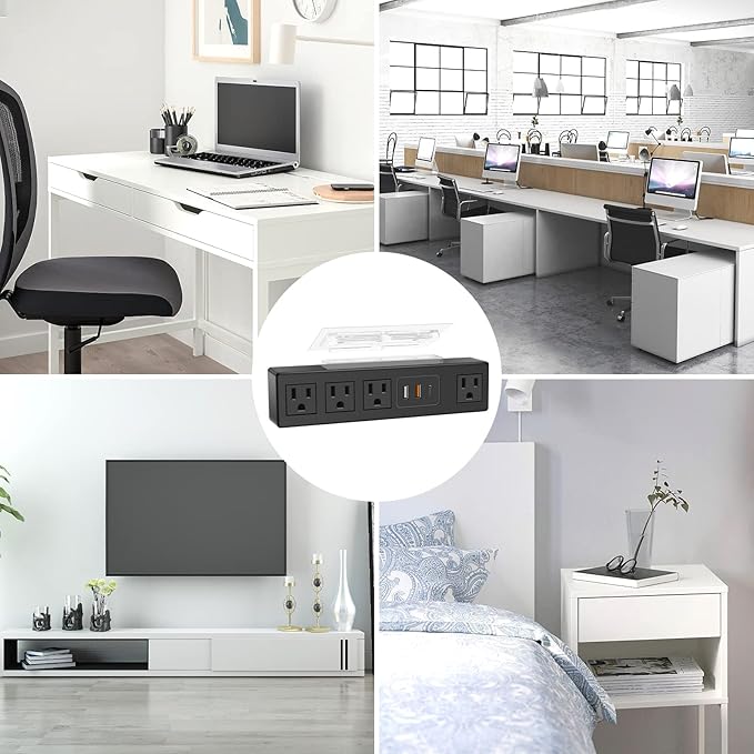 HHSOET 45W Under Desk Power Strip - Image 7