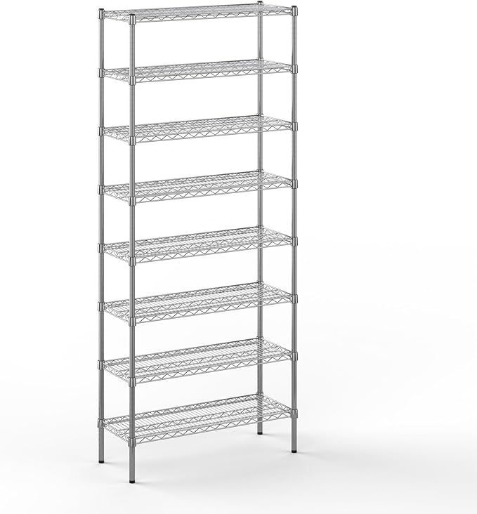 Regal Altair 14" Deep x 36" Wide x 86" Height Wire Shelving Kit | 8-Tier |NSF by Regal+Altair