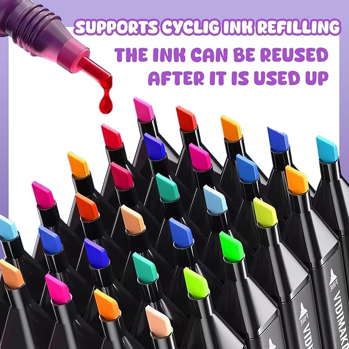 VIDIMAKPRO Alcohol Markers 120 Colors - Image 5