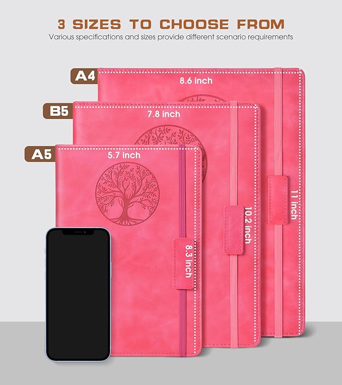Biuwory Lined Journal Notebook for Women Men, 256 Pages B5 Large Hardcover - Image 2