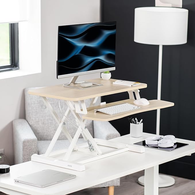 VIVO 28 inch Desk Converter, K Series, Height Adjustable Sit to Stand Riser - Image 2