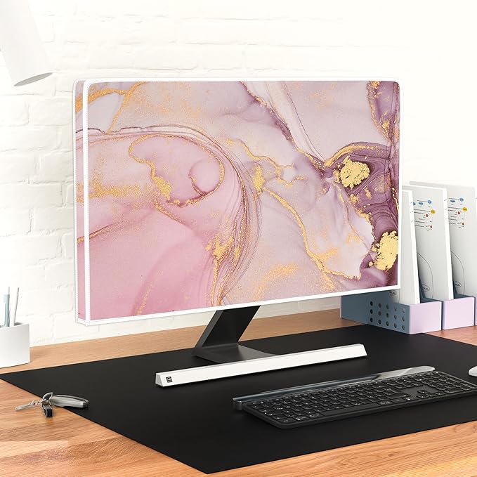 Baocicco Pink Gold Marble Waterproof Screen TV Cover 40, 42，43 Inch Decorative - Image 6