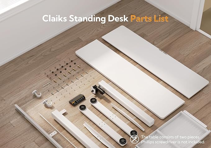 Claiks Standing Desk with Drawers, 48x24 Inch Electric Stand Up Desk - Image 8