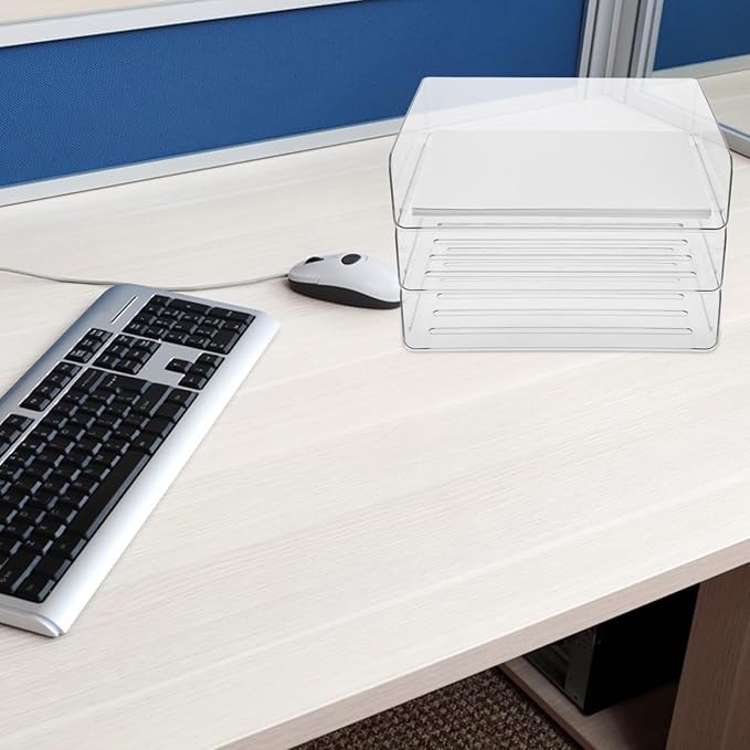 SUPVOX Desk Organizer Tray Stackable Letter File Holder Desktop Storage - Image 4