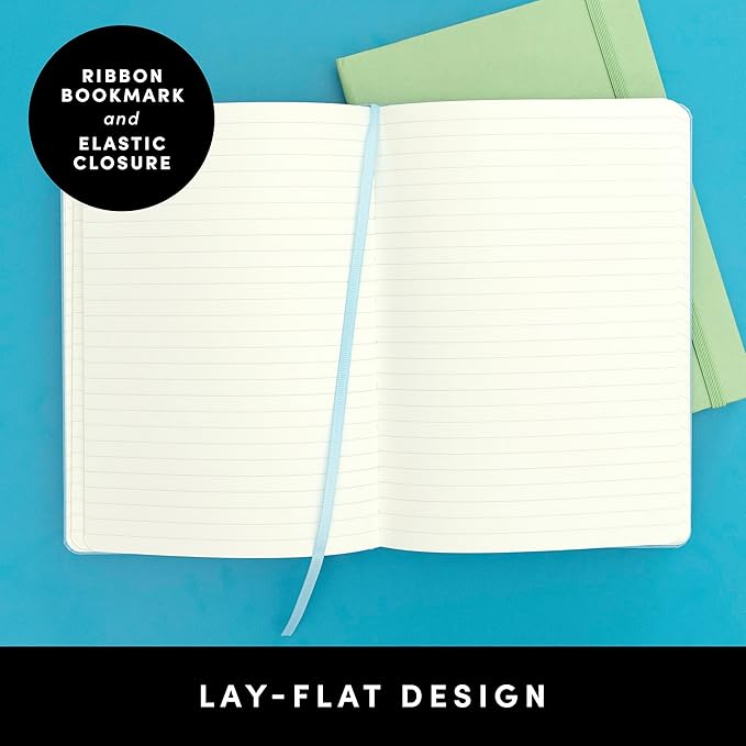 PAPERAGE Lined Journal Notebook, 3 Pack, 160 Pages, Medium 5.6 in x 8 in - Image 3