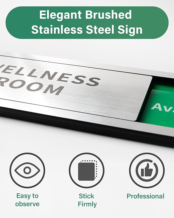 Conference Room Office Door Signs Do Not Disturb, In Use/Available Slider Sign - Image 2