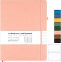 College Ruled Notebook, A4 Hardcover Leather Notebook by MALEDEN