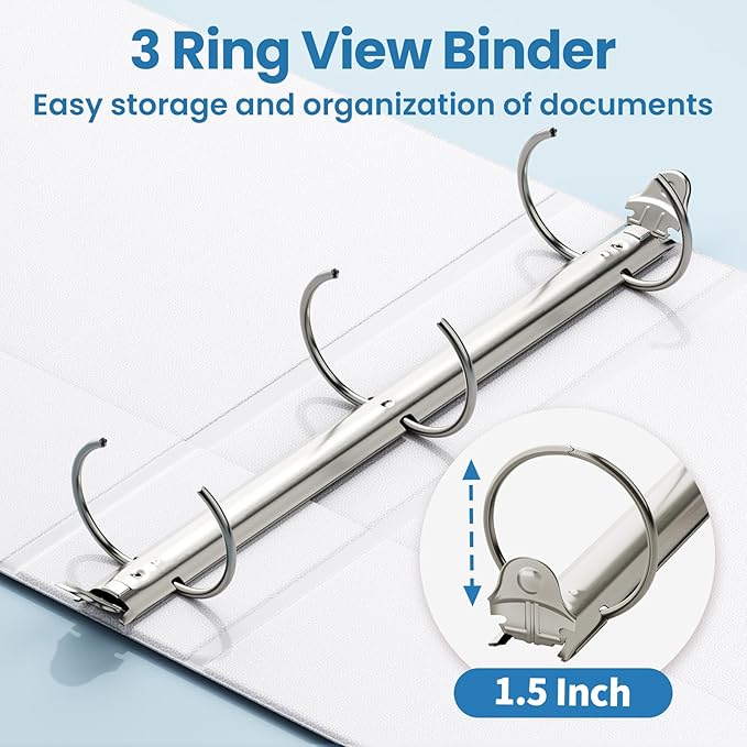SUNEE 3 Ring Binder 1.5 Inch 1 Pack - Image 3