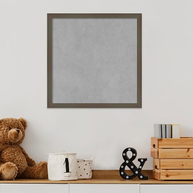 Amanti Art Grey Framed Magnetic Board 17x17 Small Vision Board - Image 5