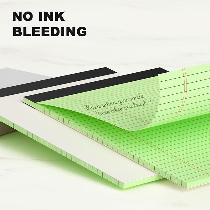 AILZFEI Colored Legal Pads 8.5 x 11 Note Pads 8.5x11 inch, Wide Ruled Clear - Image 4