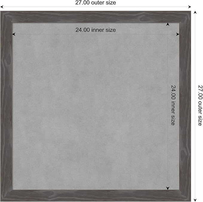 Amanti Art Grey Framed Magnetic Board 27x27 Medium Vision Board - Image 3