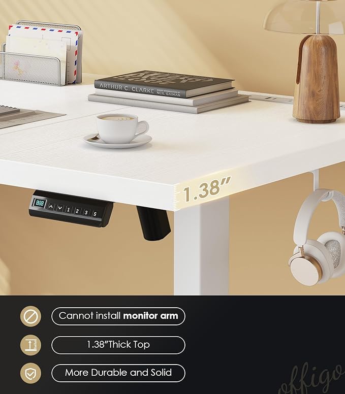 OffiGo 71 Inch Executive Electric Standing Desk, Height Adjustable Desk - Image 4