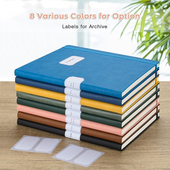 College Ruled Notebook, A4 Hardcover Leather Notebook - Image 6