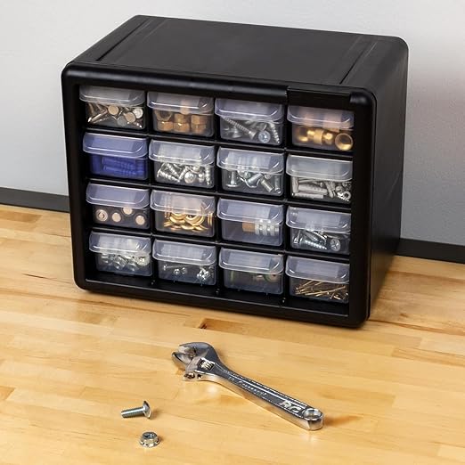 Akro-Mils 16-Drawer Plastic Storage Cabinet | 10-1/2 x 6-1/2 x 8-1/2 Inch | - Image 20