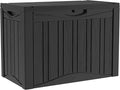 TARKARI 50 Gallon Lockable Resin Deck Box, Waterproof & UV-Resistant Outdoor by Home