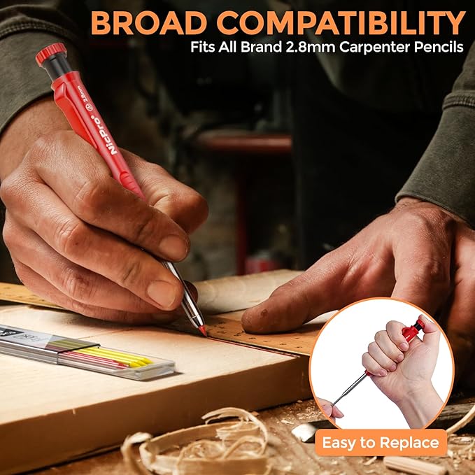 Nicpro 60 PCS Carpenter Pencil Refills - Image 4