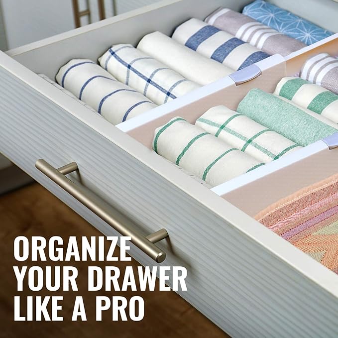 RAPTUROUS Adjustable Deep Drawer Divider – 5" Tall, Expandable 13-22", Non-Slip - Image 4