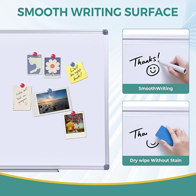 72 x 48 Inch Magnetic Dry Erase Whiteboard - Image 2