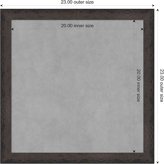 Amanti Art Black Framed Magnetic Board 23x23 Medium Vision Board - Image 4