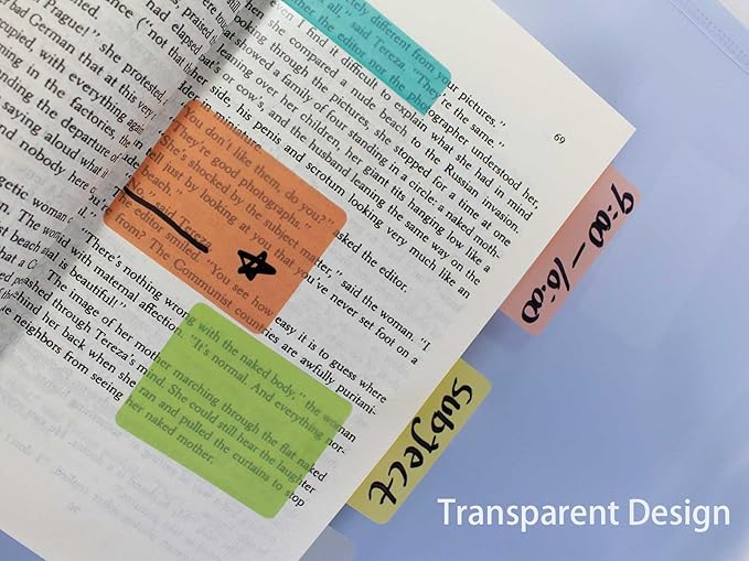 ELII 500 PCS Tabs 2 Inch Book Tabs Sticky Index Tabs, Page Markers File Tabs - Image 3