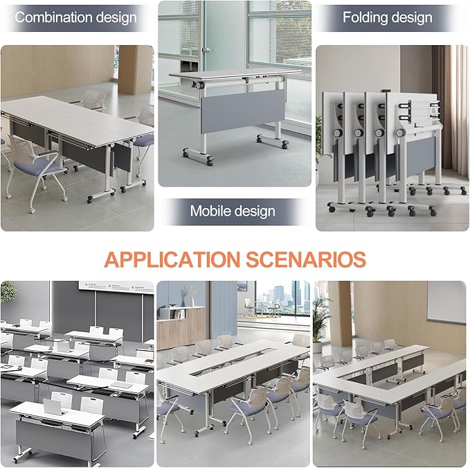 Conference Table for 4-10 People, Wooden Meeting Room Table - Image 3