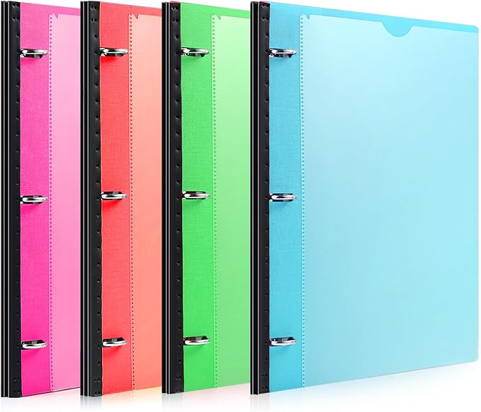 MAKHISTORY 1 Inch Telescoping 3 Ring Binder-4PCS, Flexible Binder by MAKHISTORY